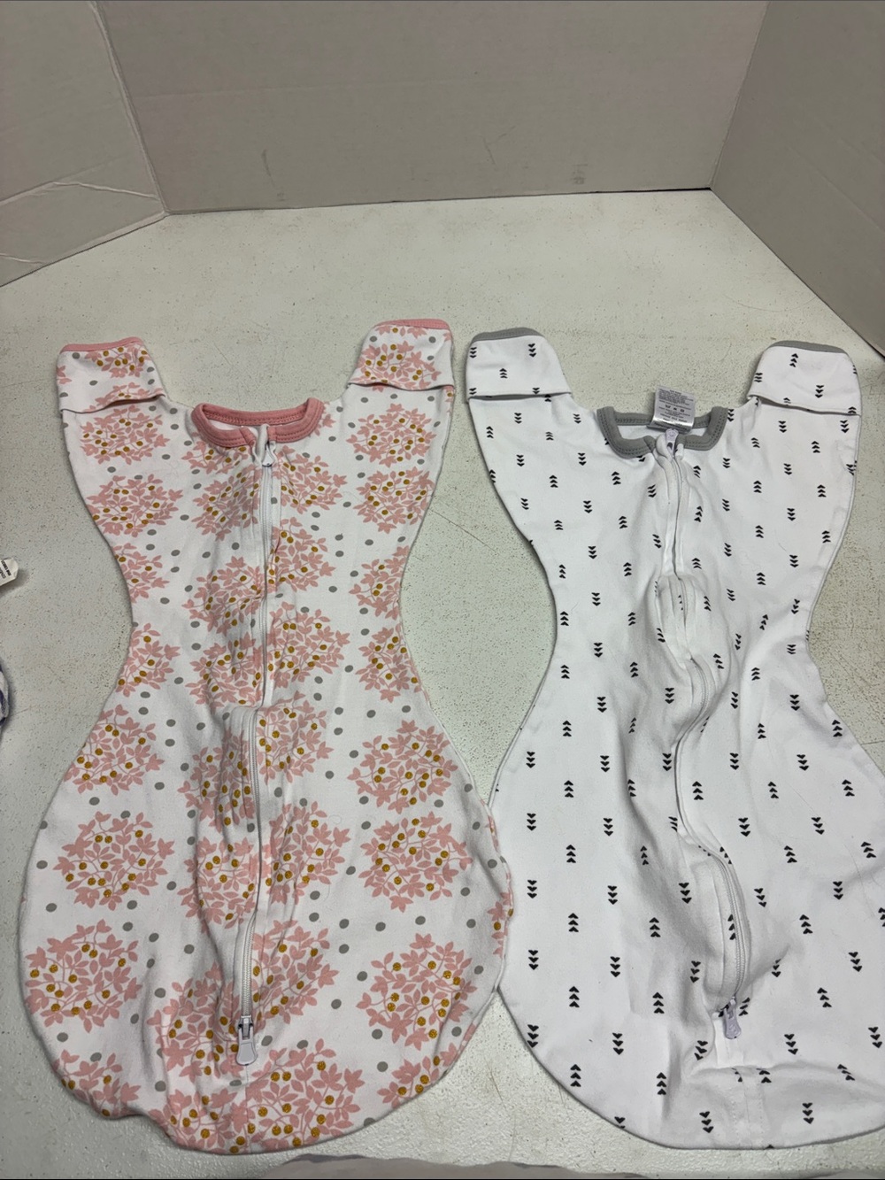 Swaddle Designs Two-Pack Sleep Sacks in Pink Floral & White Arrow